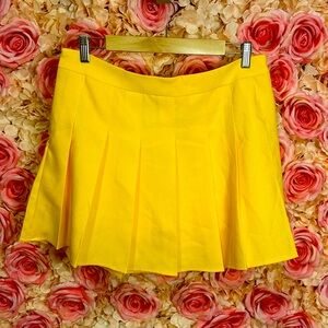 Bright Yellow Preppy Skirt